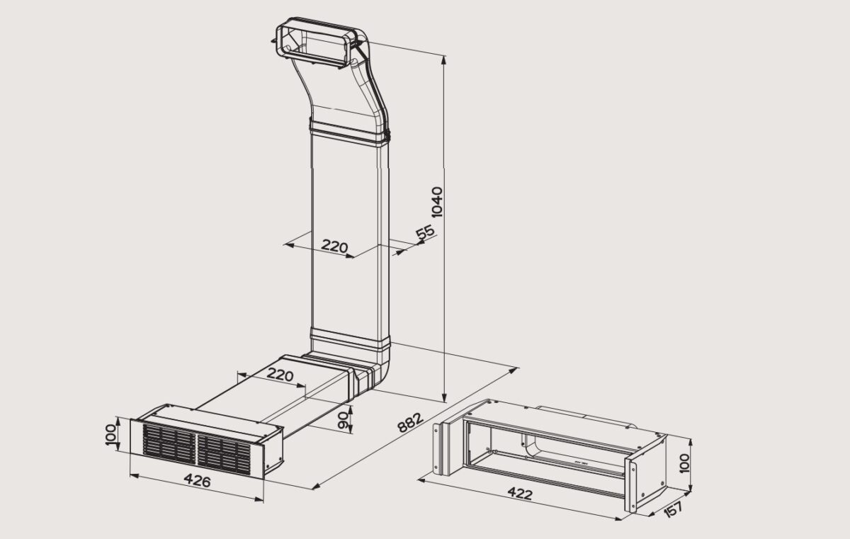 Siseringluse komplekt Faber Galileo60 100 mm - Image 2