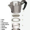 Espressokann Bialetti Moka express 3 tassile 0001162 - Image 2