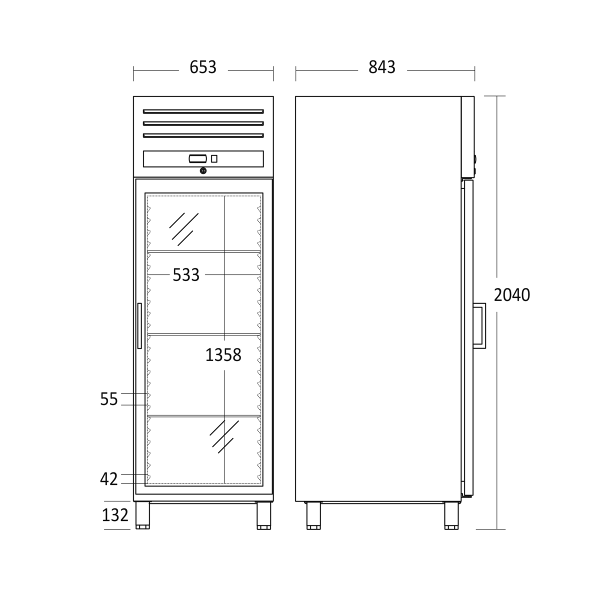 Vitriinkülmik Scandomestic GUR700GDX - Image 3