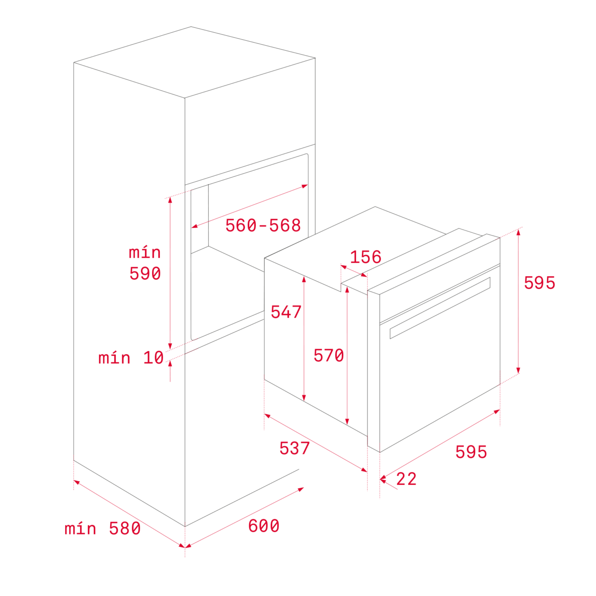 Integreeritav ahi Teka HLB8400PBK must - Image 5