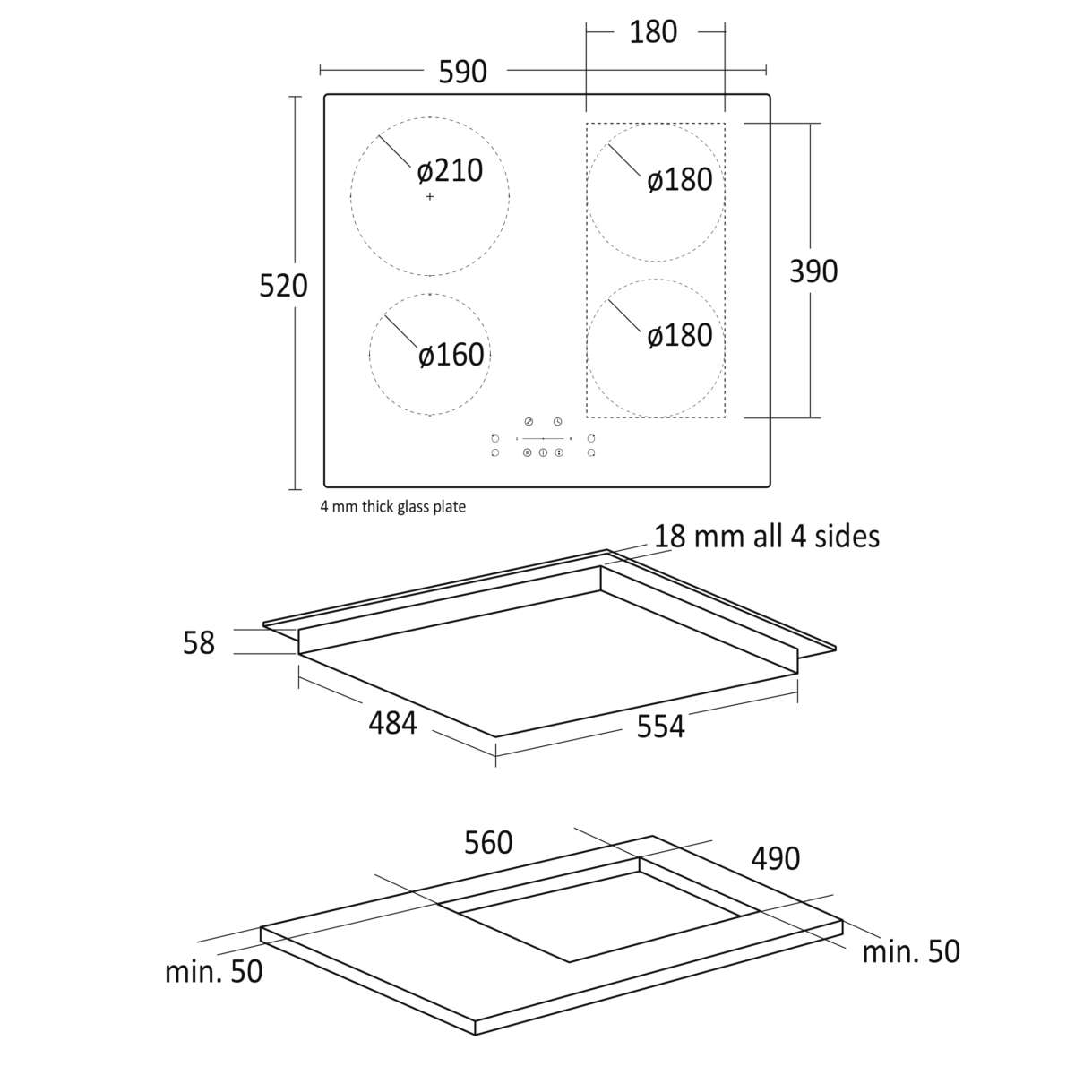 Induktsioonplaat Scandomestic IKF60FLEX - Image 2