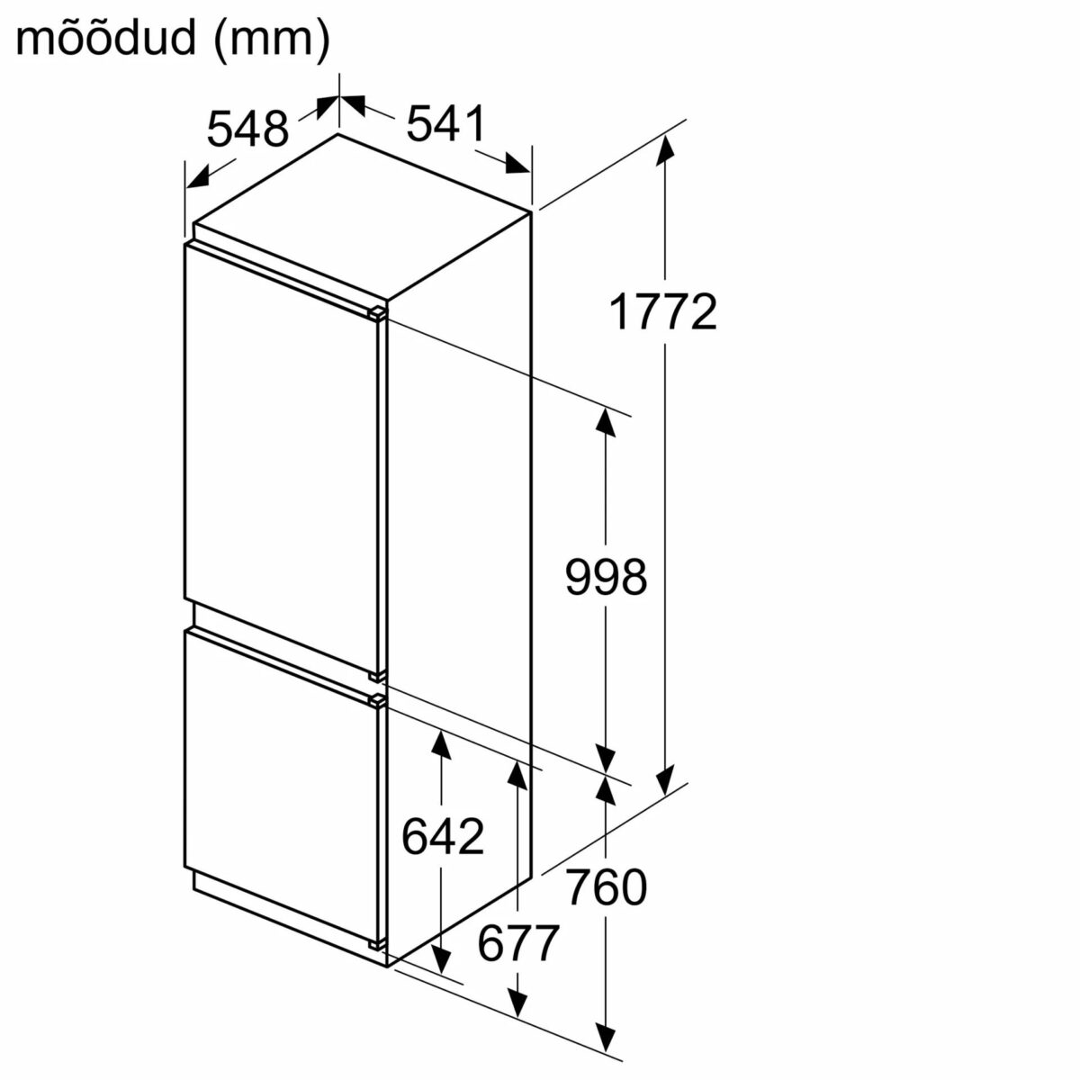 Integreeritav külmik Bosch KIN86NSE0 - Image 5