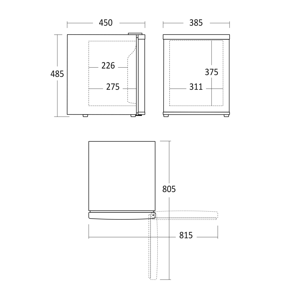 Minibaar Scandomestic MB32BE - Image 5