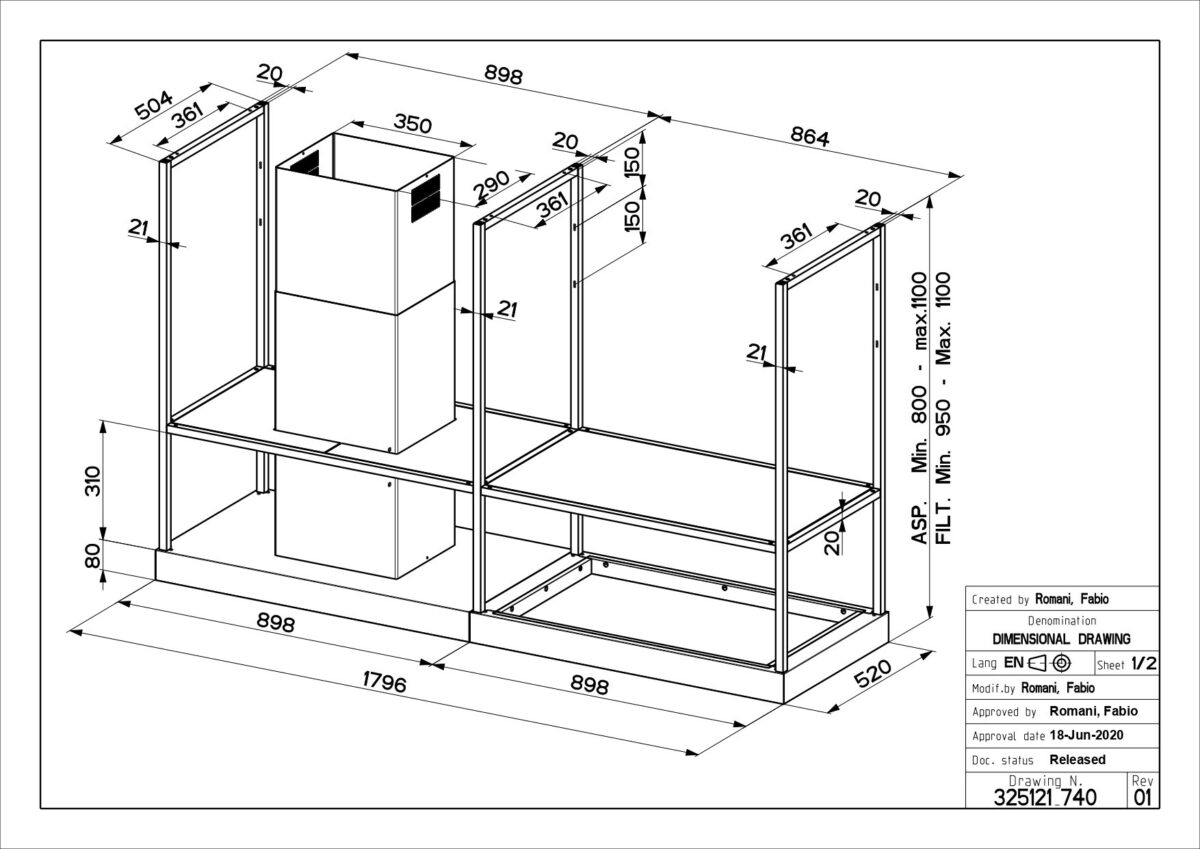 Õhupuhastaja Faber T-Shelf must - Image 4