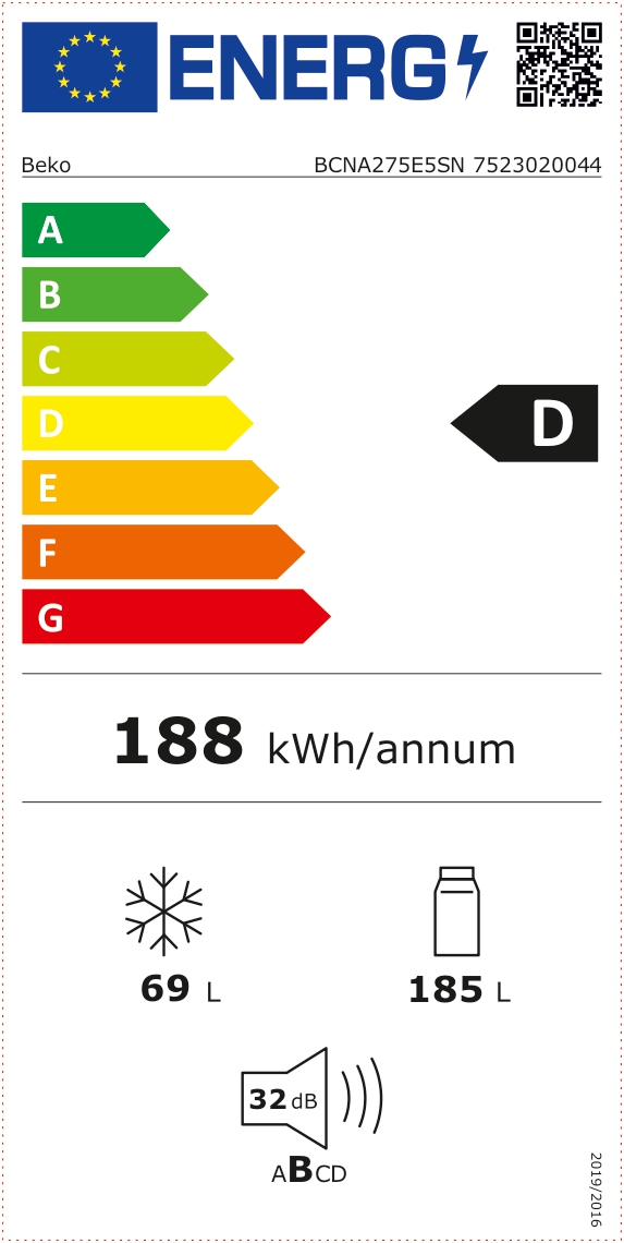 Integreeritav külmik Beko BCNA275E5SN - Image 4