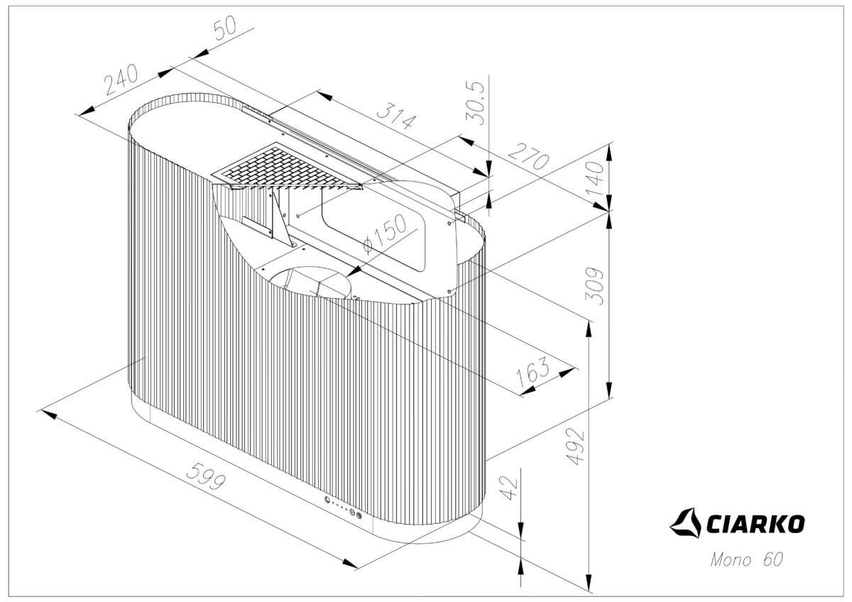 Õhupuhastaja Ciarko Design Mono 60 SmartLink must - Image 4