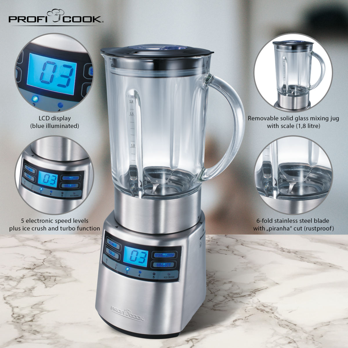 Blender ProfiCook PCUM1006 - Image 4