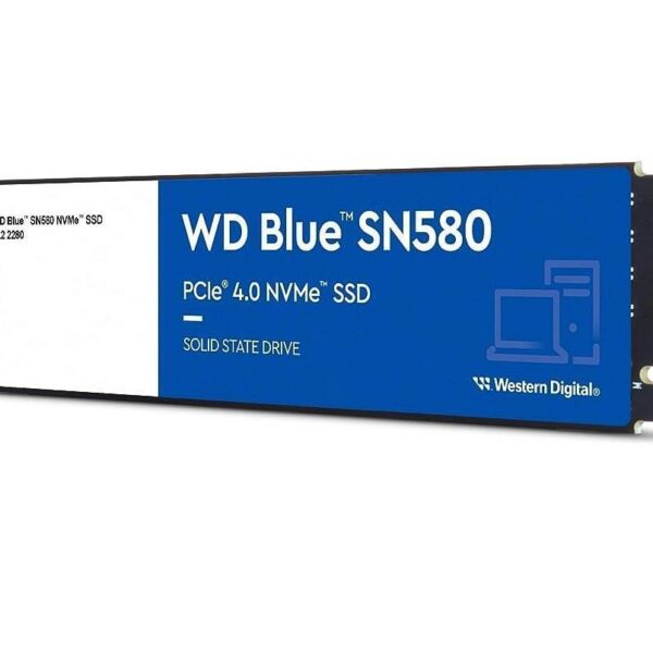 SSD|WESTERN DIGITAL|Blue SN580|500GB|M.2|PCIe Gen4|NVMe|TLC|Write speed 3600 ...