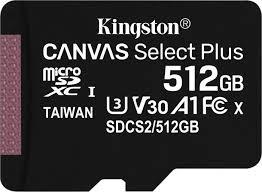Mälukaart MEMORY MICRO SDXC 512GB UHS-I/W/ADAPTER SDCS2/512GB KINGSTON