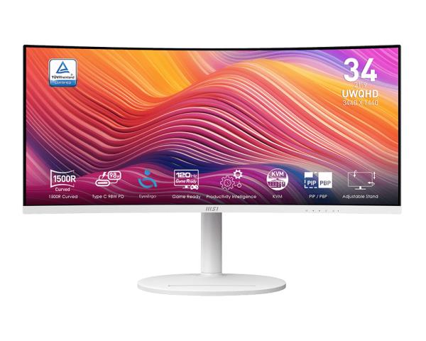 Monitor LCD Monitor|MSI|MODERN MD342CQPW|34"|Business/Curved/21 : 9|Swivel|Pivot|Heig...