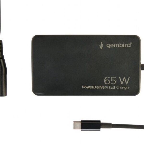 Notebook Autolaaidja NB ACC AC ADAPTER 65W/NPA-AC-PDQC65-01 GEMBIRD