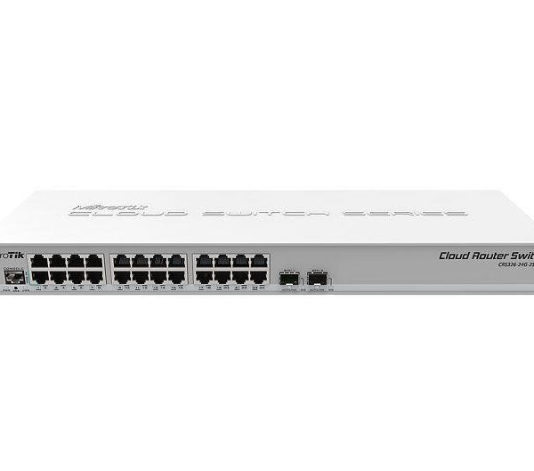 Switch|MIKROTIK|24x10Base-T / 100Base-TX / 1000Base-T|2xSFP+|CRS326-24G-2S+RM