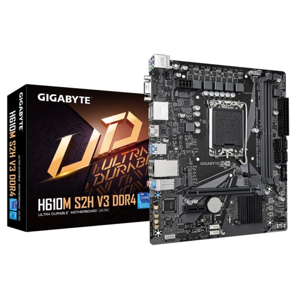 Emaplaat for Intel Protsessors Mainboard|GIGABYTE|Intel H610|LGA1700|Micro-ATX|Memory DDR4|Memory slots 2|1x...
