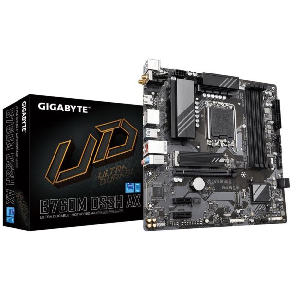 Emaplaat for Intel Protsessors Mainboard|GIGABYTE|Intel B760 Express|LGA1700|Micro-ATX|Memory DDR5|Memory sl...