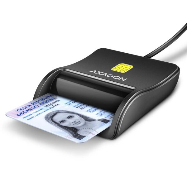 Mälukaart CARD READER FLAT SMARTCARD/USB2.0 1.3M CRE-SM3N AXAGON