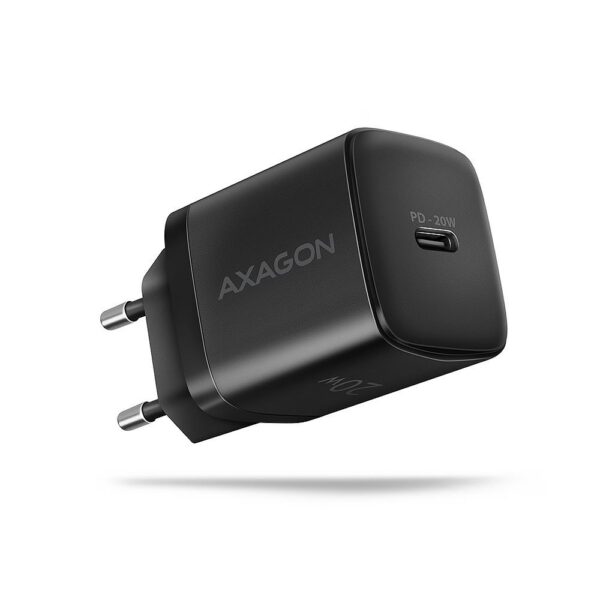 Autolaaidja MOBILE CHARGER WALL USB-C 20W/1PORT BLACK ACU-PD20 AXAGON