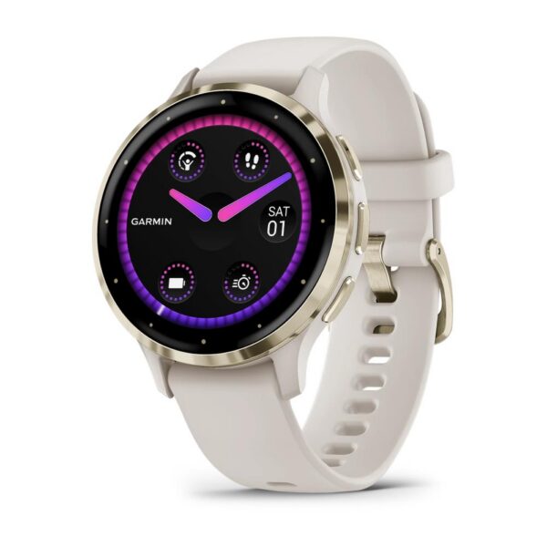 Nutikell SMARTWATCH VENU 3S/IVORY/GOLD 010-02785-04 GARMIN