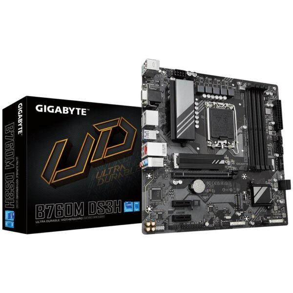 Emaplaat for Intel Protsessors Mainboard|GIGABYTE|Intel B760 Express|LGA1700|Micro-ATX|Memory DDR5|Memory sl...
