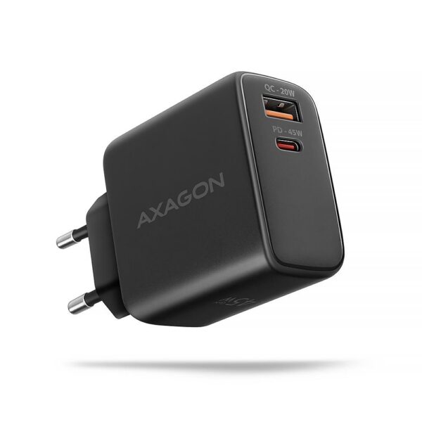 Autolaaidja MOBILE CHARGER WALL USB 45W/GAN 2PORT ACU-PQ45 AXAGON
