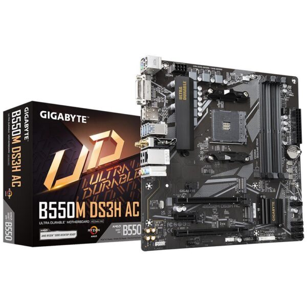 Emaplaat for AMD Protsessors Mainboard|GIGABYTE|AMD B550|SAM4|Micro-ATX|Memory DDR4|Memory slots 4|1xPCI-E...