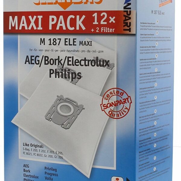 Tolmukottide maksipakk Scanpart 2687441187 S-Bag (12 tk + 2 filtrit) 2687441187