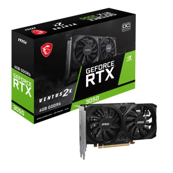 Graafikakaart Graphics Card|MSI|NVIDIA GeForce RTX 3050|6 GB|GDDR6|96 bit|PCIE 4.0 16x|Dual...
