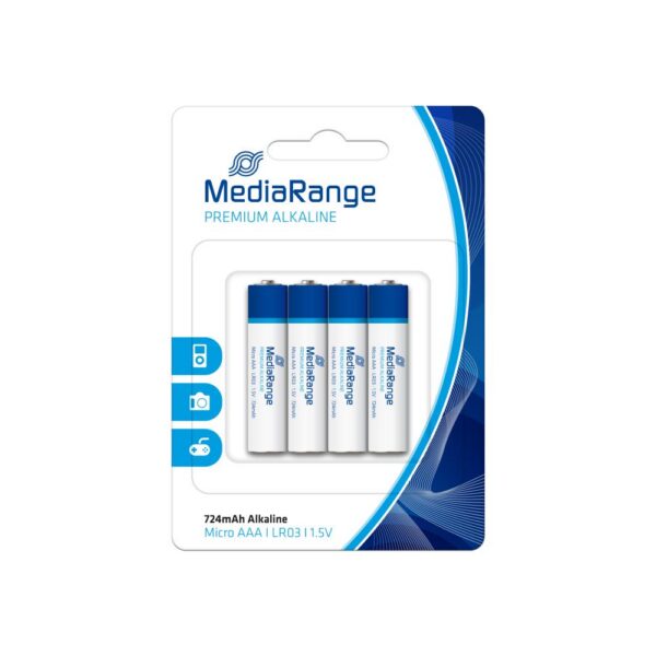 Patarei BATTERY ALKALINE AAA 1.5V/4PCS MRBAT101 MEDIARANGE