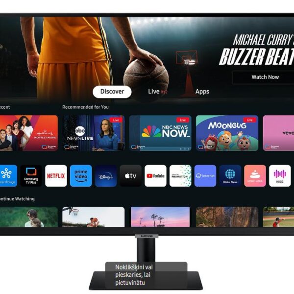 Monitor LCD Monitor|SAMSUNG|32"|Smart|Panel VA|3840x2160|16:9|60 Hz|4 ms|Colour Black...