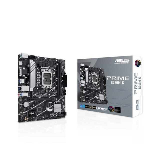 Emaplaat for Intel Protsessors Mainboard|ASUS|Intel B760 Express|LGA1700|Micro-ATX|Memory DDR5|Memory slots ...