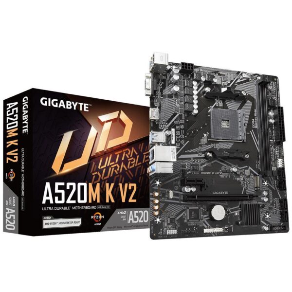 Emaplaat for AMD Protsessors Mainboard|GIGABYTE|AMD A520|SAM4|Micro-ATX|Memory DDR4|Memory slots 2|1xPCI-E...