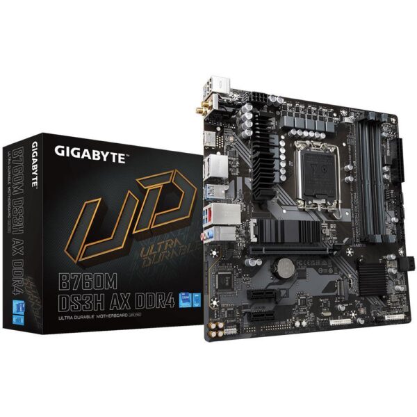 Emaplaat for Intel Protsessors Mainboard|GIGABYTE|Intel B760 Express|LGA1700|Micro-ATX|Memory DDR4|Memory sl...