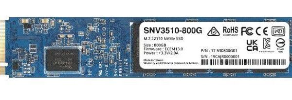 SSD|SYNOLOGY|800GB|M.2|PCIE|NVMe|Write speed 1000 MBytes/sec|Read speed 3100 ...