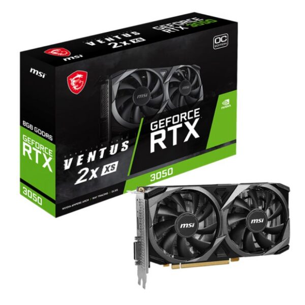 Graafikakaart Graphics Card|MSI|NVIDIA GeForce RTX 3050|8 GB|GDDR6|128 bit|PCIE 4.0 8x|Dual...