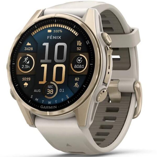 Nutikell SMARTWATCH FENIX 8 SAPPHIRE/SOFT GOLD 010-02903-11 GARMIN
