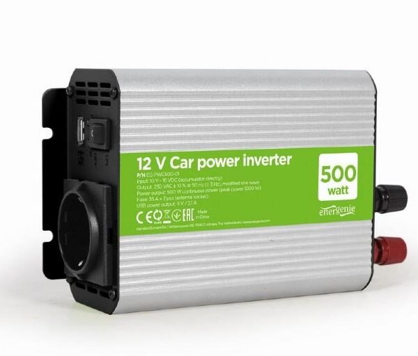 Autolaaidja POWER INVERTER CAR 12V 500W/EG-PWC500-01 GEMBIRD