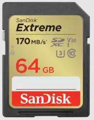 Mälukaart MEMORY SDXC 64GB UHS-1/SDSDXV2-064G-GNCIN SANDISK