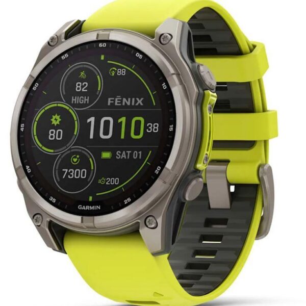 Nutikell SMARTWATCH FENIX 8 SAPP. SOLAR/YELLOW 010-02906-21 GARMIN