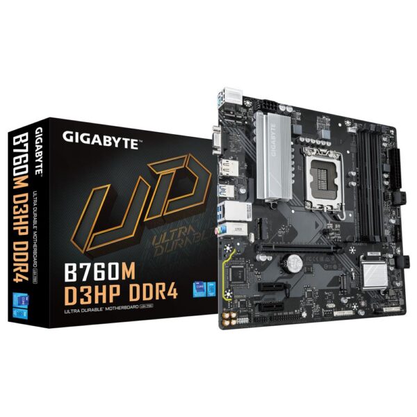 Emaplaat for Intel Protsessors Mainboard|GIGABYTE|Intel B760 Express|LGA1700|Micro-ATX|Memory DDR4|Memory sl...