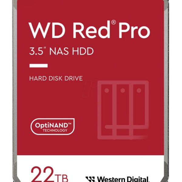Kõvaketas HDD|WESTERN DIGITAL|Red Pro|22TB|SATA|512 MB|7200 rpm|3,5"|WD221KFGX