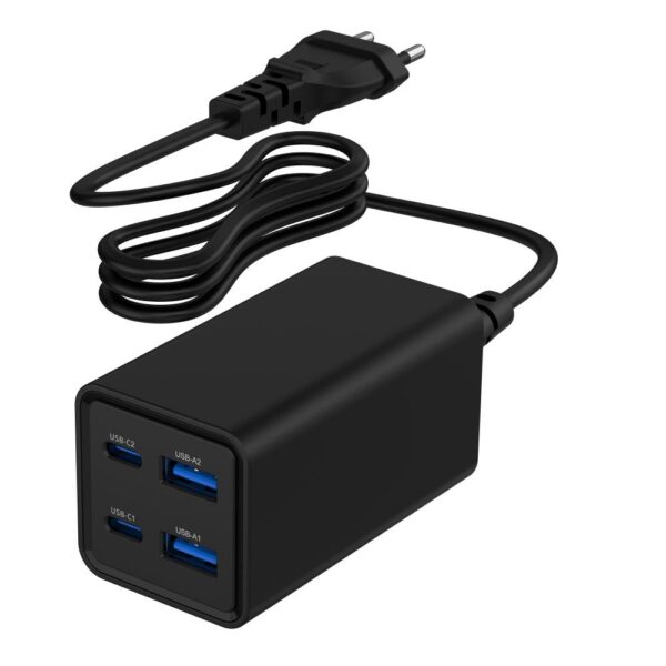 Autolaaidja CHARGER USB UNIVERSAL 4P 65W/TA-UC-2A2C-PD65-01-BK GEMBIRD