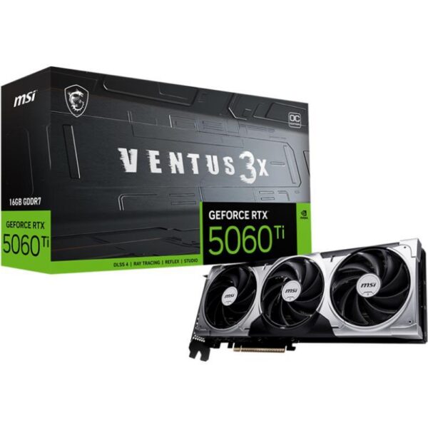 Graafikakaart Graphics Card|MSI|NVIDIA GeForce RTX 5060 Ti|16 GB|GDDR7|128 bit|PCIE 5.0 16x...