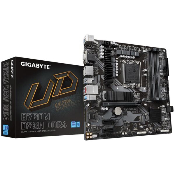 Emaplaat for Intel Protsessors Mainboard|GIGABYTE|Intel B760 Express|LGA1700|Micro-ATX|Memory DDR4|Memory sl...