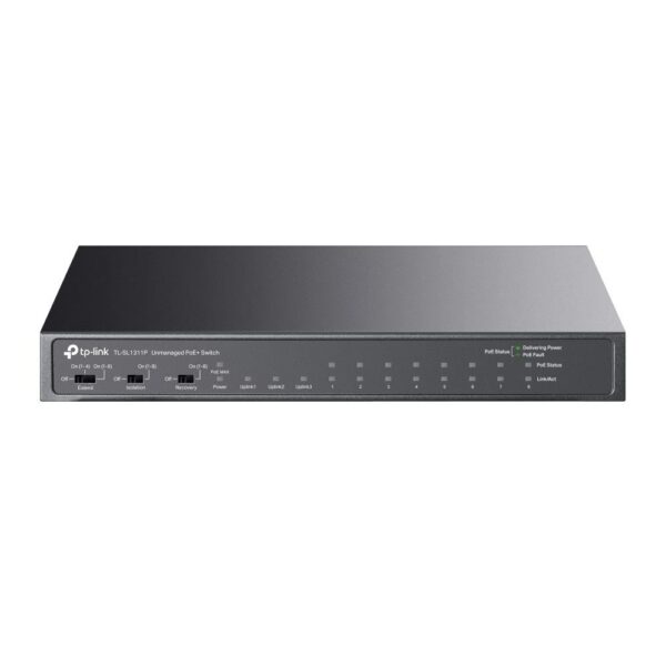 Switch|TP-LINK|Desktop/pedestal|8x10Base-T / 100Base-TX|1xSFP|2xRJ45|PoE+ por...