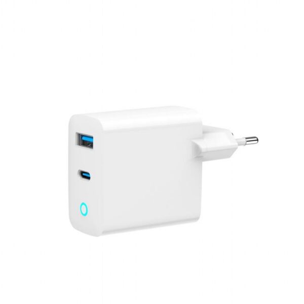 Autolaaidja CHARGER USB 45W 2PORT GAN/TA-UC-PDQC45L-W-01 GEMBIRD