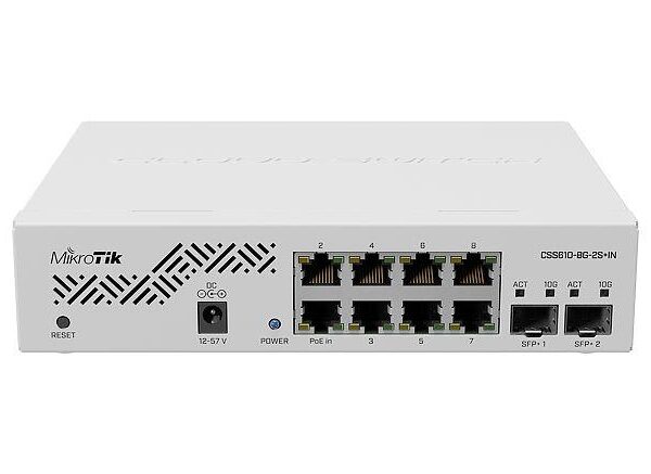 Switch|MIKROTIK|CSS610-8G-2S+IN|Desktop/pedestal|8x10Base-T / 100Base-TX / 10...