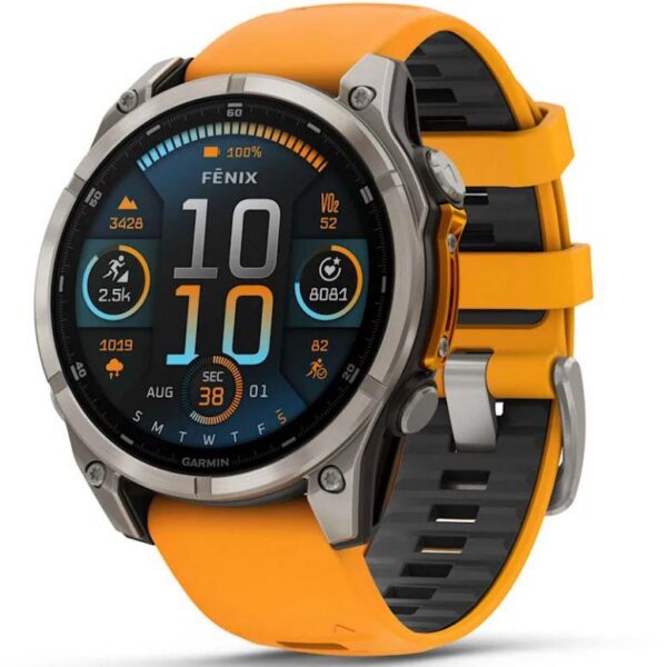 Nutikell SMARTWATCH FENIX 8 SAPPHIRE/ORANGE 010-02904-11 GARMIN