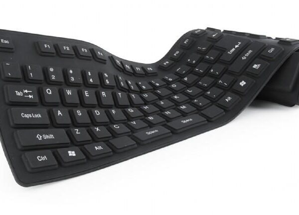 KEYBOARD FLEXIBLE USB ENG/BLACK KB-109F-B GEMBIRD