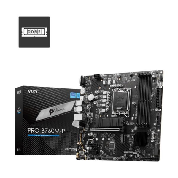 Emaplaat for Intel Protsessors Mainboard|MSI|Intel B760 Express|LGA1700|Micro-ATX|Memory DDR5|Memory slots 4...