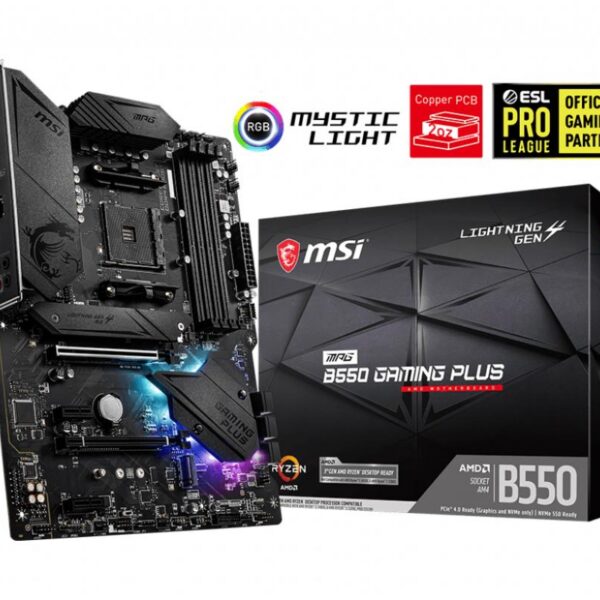 Emaplaat for AMD Protsessors Mainboard|MSI|AMD B550|SAM4|ATX|2xPCI-Express 3.0 1x|1xPCI-Express 3.0 4x|2xM...