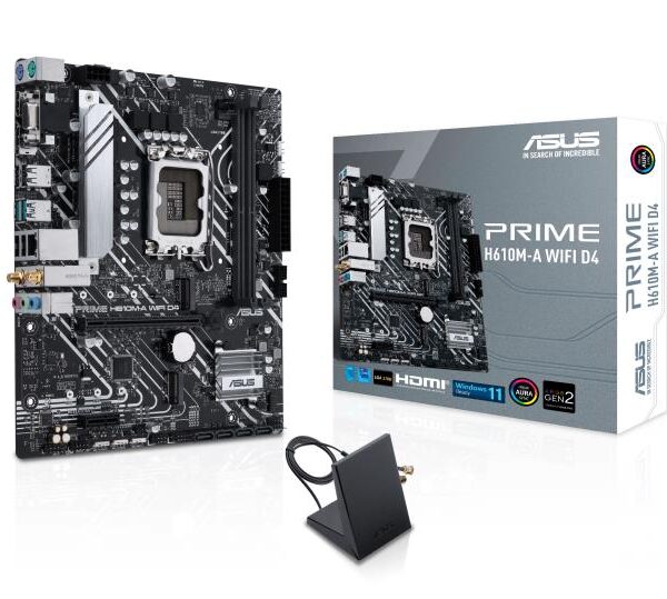 Emaplaat for Intel Protsessors Mainboard|ASUS|Intel H610|LGA1700|Micro-ATX|Memory DDR4|Memory slots 2|1xPCI-...